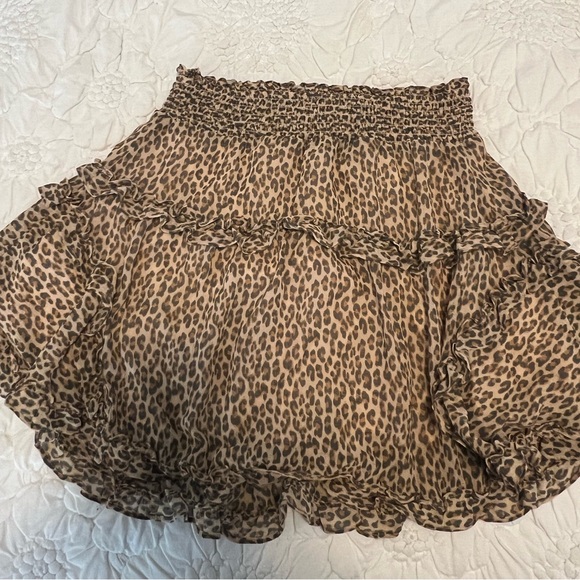 S urban outfitters leopard chiffon tiered skirt - Picture 2 of 3